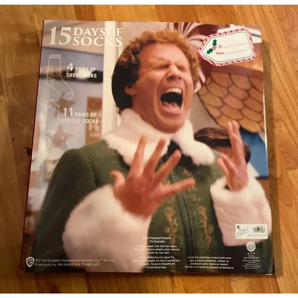 Elf  15‎ Days of Socks Advent Calendar New condition
